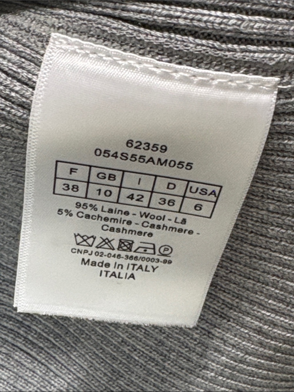 Christian Dior Reversible Oblique Logo Zip Cardigan Sweater Gray Wool Cashmere 6 - Picture 9 of 10
